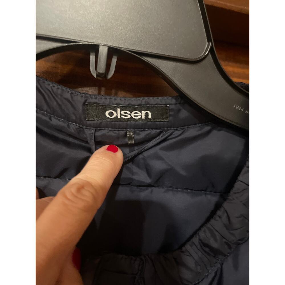 Olsen Mixed Media Bomber jacket Ink Blue M - Picture 5 of 7